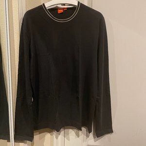 Boss Orange Men's Long Sleeve Shirt Crew Neck Size L